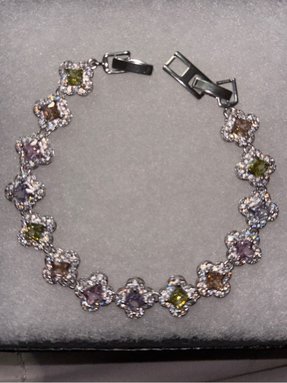 Beautiful Multicolor Pastel Stone Tennis Bracelet